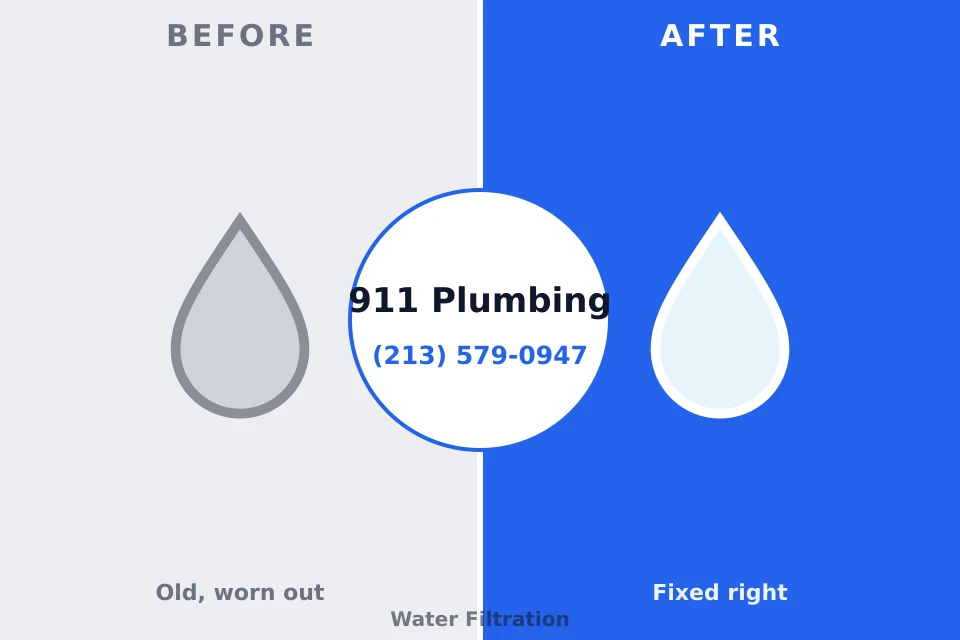 Before and after: plumbing repair Penhook, VA